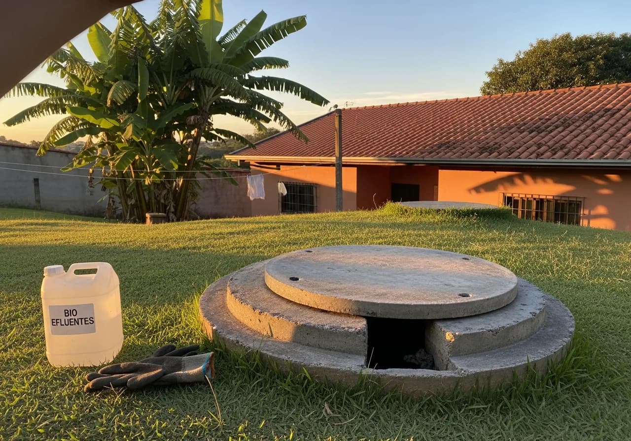 Fossa séptica residencial