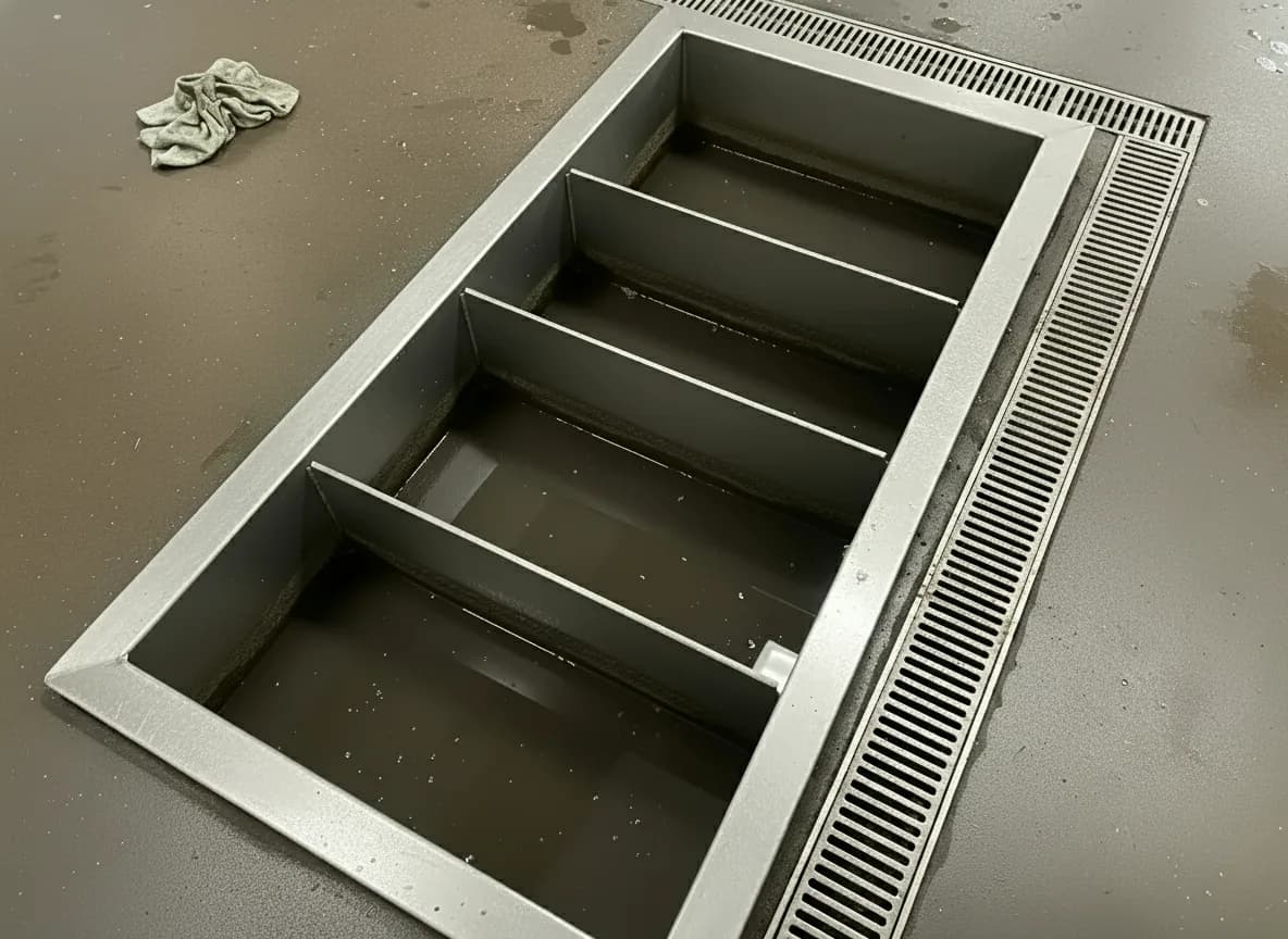 Caixa de gordura limpa depois