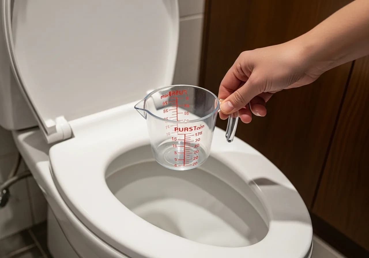 Aplicação no vaso sanitário